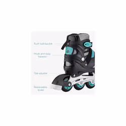 Inline Roller Skates - Kids Childrens Adults Adjustable Roller In Line Skates for Children Girls Boys Unisex - Various