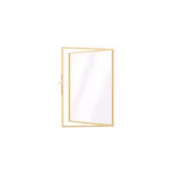 Gold Photo Frame - A5 Double Floating Brass Picture Frame for Pictures, Photos, Dried Flowers - Glass Frame for Pressed Flowe ...