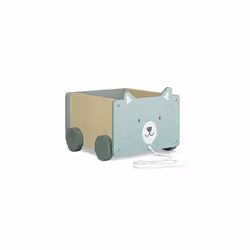 Kids Toy Box - Polar Bear Wooden Chest for Childrens, Boys, Girls Toys with Wheels - Unisex Children Toy and Games Bedroom St ...
