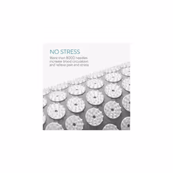 Navaris XL Acupressure Mat and Pillow Set - Acupuncture Mat for Back and Neck Pain Relief, Muscle Relaxation, Massage Therapy, Sciatica - Grey/Wh