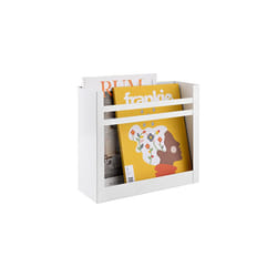 Wall Mounted Magazine Holder - Hanging Organiser Rack for Magazines Files Books Documents Newspapers - White, 30 x 27 x 11 cm