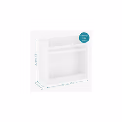 Wall Mounted Magazine Holder - Hanging Organiser Rack for Magazines Files Books Documents Newspapers - White, 30 x 27 x 11 cm