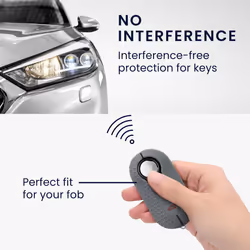 Car Key Cover Compatible with Fiat Lancia 3 Button Car Flip Key Key Cover - Silicone Protective Car Key Fob Case - Grey/Black