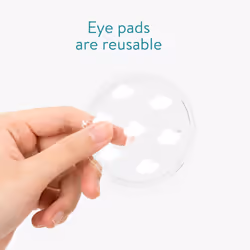 Cooling Eye Gel Pads - Reusable Cold Compress Patches for Soothing Puffy Eyes - Includes 2 Round Pads and 2 Under Eye Pads - Cloud Design