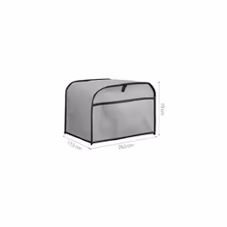 Cover Compatible with 2 Slice Toaster - Plastic Case for Bread Toaster Machine- Light Grey