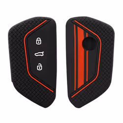 Silicone Key Fob Cover Compatible with VW Golf 8 3 Button Car Key