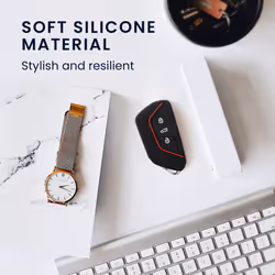 Silicone Key Fob Cover Compatible with VW Golf 8 3 Button Car Key