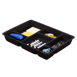 Felt Drawer Organiser Tray - Tidy Desk Drawers, Office Supplies, Jewellery, Cosmetics, Small Personal Items and Accessories - Black