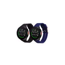 Straps Compatible with Polar Ignite 2 / Unite/Pacer Straps - 2x Replacement Silicone Watch Bands - Black/Dark Blue