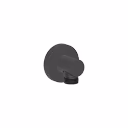 Universal Wall Outlet, Round Wall Connection Elbow, Wall Connection, Black Matt