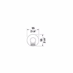Universal Wall Outlet, Round Wall Connection Elbow, Wall Connection, Black Matt