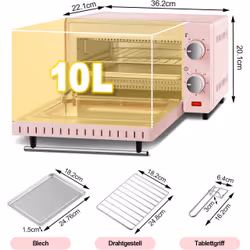 Woltu BF10rs 10 L 650 W Pink Grill