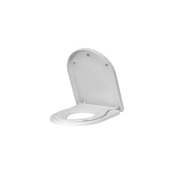 Family Toilet Seat with Removable Child Toilet Seat, Soft Close , Quick Release Toilet Seat D Shape, Easy Top and Bottom Mounting with Adjustable