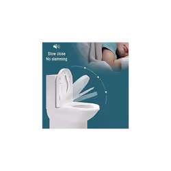 Family Toilet Seat with Removable Child Toilet Seat, Soft Close , Quick Release Toilet Seat D Shape, Easy Top and Bottom Mounting with Adjustable