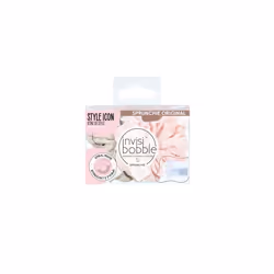 Sprunchie "Go with Floe" Duo Scrunchie Set I 2 x Pastel Pink Brown Fabric Hair Scrunchies Girls & Women I Hair Gentle & Stron ...