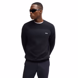 Hugo Boss Mens 2025 Momentum-X Light Wicking Thermo Crew Neck Sweater - L, Dark Blue