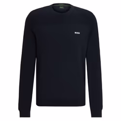 Hugo Boss Mens 2025 Momentum-X Light Wicking Thermo Crew Neck Sweater - L, Dark Blue