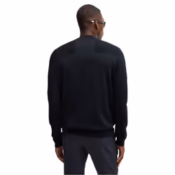 Hugo Boss Mens 2025 Momentum-X Light Wicking Thermo Crew Neck Sweater - L, Dark Blue