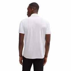Hugo Boss Mens Paddytech Lightweight Stretch Quick Drying Golf Polo Shirt - M, White