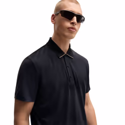 Hugo Boss Mens Paddytech Lightweight Stretch Quick Drying Golf Polo Shirt - M, Black
