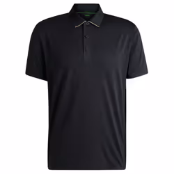 Hugo Boss Mens Paddytech Lightweight Stretch Quick Drying Golf Polo Shirt - XL, Black