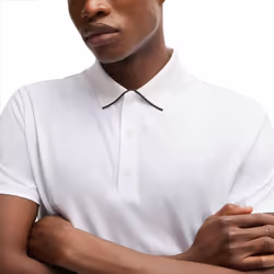 Hugo Boss Mens Paddytech Lightweight Stretch Quick Drying Golf Polo Shirt - L, White