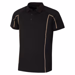 Hugo Boss Mens Paddy Tape Quick Drying Wicking Stretch Golf Polo Shirt - XL, Black