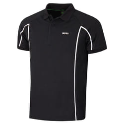 Hugo Boss Mens Paddy Tape Quick Drying Wicking Stretch Golf Polo Shirt - L, Dark Blue