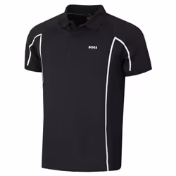 Hugo Boss Mens Paddy Tape Quick Drying Wicking Stretch Golf Polo Shirt - XL, Dark Blue