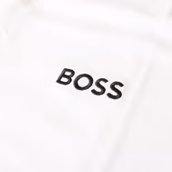 Hugo Boss Mens 2025 Paddy Pro Cottton-Blend Contrast Stripe Golf Polo Shirt - M, Natural