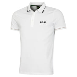 Hugo Boss Mens 2025 Paul Pro 4-Way Stretch Quick Dry Wicking Golf Polo Shirt - L, Natural
