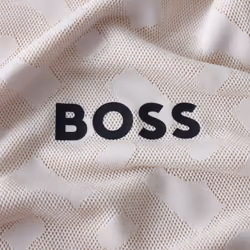 Hugo Boss Mens 2025 Philix 4 -Way Stretch Wicking Quick Dry Golf Polo Shirt - L, Open Beige