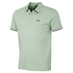 Hugo Boss Mens 2025 Paddy Lux Heritage Cotton Regular Fit Golf Polo Shirt - L, Open Green