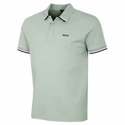 Hugo Boss Mens 2025 Paddy Lux Heritage Cotton Regular Fit Golf Polo Shirt - XL, Open Green
