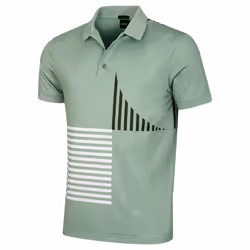 Hugo Boss Mens 2025 Paddy Striped Regular Fit Comfotable Golf Polo Shirt - XL, Open Green