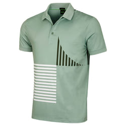 Hugo Boss Mens 2025 Paddy Striped Regular Fit Comfotable Golf Polo Shirt - XL, Open Green