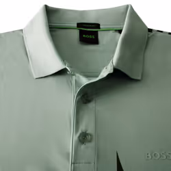 Hugo Boss Mens 2025 Paddy Striped Regular Fit Comfotable Golf Polo Shirt - XL, Open Green