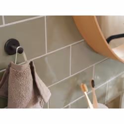 TESA MOON BLACK Indoor Towel hook - Additional view 4
