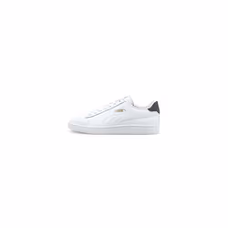 PUMA Unisex Smash V2 L Sneaker, White White-Peacoat Team Gold, 9.5 UK