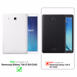 Cadorabo Tempered Glass for Samsung Galaxy Tab E (9.6" inch) SM-T561 / T560 Screen Protection 3D Touch for 9H Hardness Display Saver Protective Film