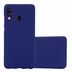 Cadorabo Case for Samsung Galaxy A40 Cover Matt Protection TPU Silicone Gel Back case - FROST DUNKEL BLAU, Samsung Galaxy A40