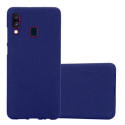 Cadorabo Case for Samsung Galaxy A40 Cover Matt Protection TPU Silicone Gel Back case - FROST DUNKEL BLAU, Samsung Galaxy A40