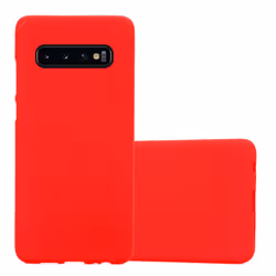 Cadorabo Case for Samsung Galaxy S10 4G Cover Matt Protection TPU Silicone Gel Back case - FROST ROT, Samsung Galaxy S10