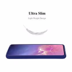 Cadorabo Case for Samsung Galaxy S10 4G Cover Matt Protection TPU Silicone Gel Back case - FROST DARK BLUE