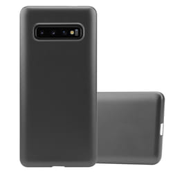 Cadorabo Case for Samsung Galaxy S10 4G Cover Matt Metallic Protection TPU Silicone Gel Back case - METALLIC GREY