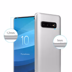 Cadorabo Case for Samsung Galaxy S10 4G Cover Matt Metallic Protection TPU Silicone Gel Back case - METALLIC SILVER