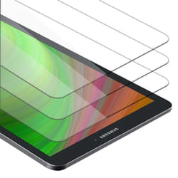 Cadorabo 3x Tempered Glass for Samsung Galaxy Tab E (9.6" inch) SM-T561 / T560 Protection Film 3D Touch for 9H Hardness Bulletproof Display Saver