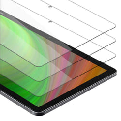 Cadorabo 3x Tempered Glass for Huawei MediaPad M5 Lite 10 (10.1" inch) Protection Film 3D Touch for 9H Hardness Bulletproof Display Saver
