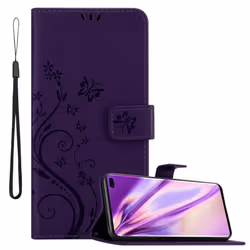 Cadorabo Flower Case for Samsung Galaxy S10 PLUS Cover Book Wallet Protection PU Leather Flip Etui magnetic closure
