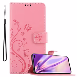 Cadorabo Flower Case for Samsung Galaxy S10 PLUS Cover Book Wallet Protection PU Leather Flip Magnetic Etui - FLORAL ROSA, Sa ...
